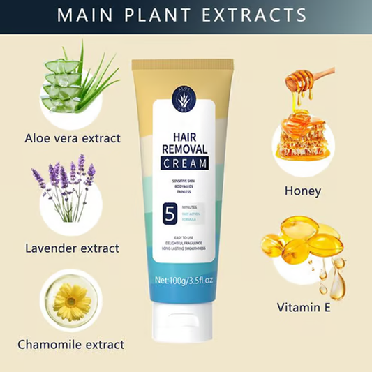 🔥 Crema depilatoria indolora para todo el cuerpo para hombres y mujeres – Amigable con la piel para todas las zonas 🌿