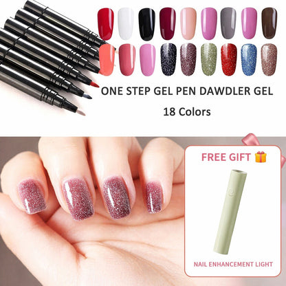 💅 ¡Por tiempo limitado, compra 1 y llévate 1 GRATIS por solo 29.99$! ✨Lápiz de Gel para Uñas Todo en Uno🎨Mini lámpara UV portátil para uñas GRATIS💡