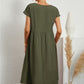 💝 Vestido holgado sin mangas de algodón con bolsillos y color liso