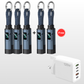 🔌 Cable de carga 4 en 1 con pantalla digital y llavero – Carga rápida, resistente a dobleces y compacto