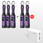 🔌 Cable de carga 4 en 1 con pantalla digital y llavero – Carga rápida, resistente a dobleces y compacto