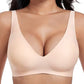 💗 ¡ÚLTIMO DÍA DE OFERTA! 50% DE DESCUENTO ⚡ Más de 50.000 vendidos 💕 Sujetador inalámbrico Jelly para mujer – cómodo, con efecto push-up, sin costuras, escote en V profundo, ideal para uso diario y camisetas