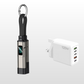 🔌 Cable de carga 4 en 1 con pantalla digital y llavero – Carga rápida, resistente a dobleces y compacto