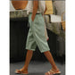 Pantalones capri de verano para mujer con detalles de encaje