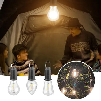 ✨¡Oferta por Tiempo Limitado! 🔥Bombilla LED Retro Colgante para Camping al Aire Libre con Carga USB Tipo-C