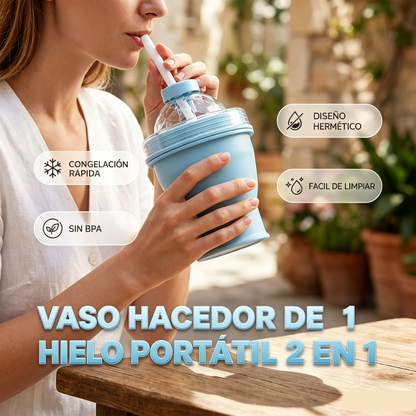 🏆¡ÚLTIMO DÍA DE OFERTA! ¡Solo $19.99!🎁✨Vaso 2 en 1 Plegable para Hacer Bolas de Hielo