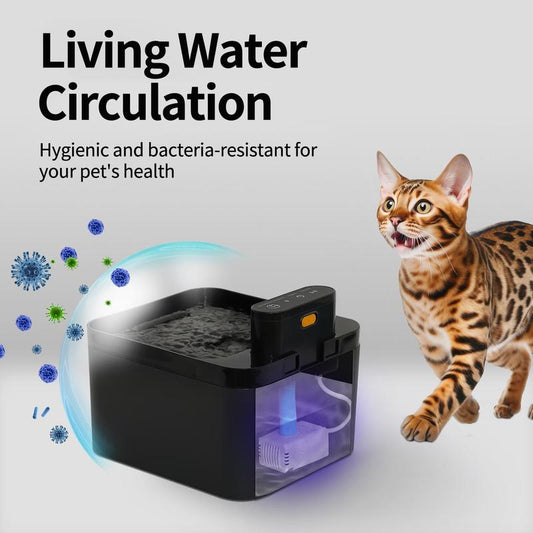 🐱Fuente automática para gatos de 2,2 L, bebedero para mascotas a batería con sensor de movimiento, diseño inalámbrico y silencioso para perros y gatos ✨#MEJOR ELECCIÓN