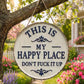 Letrero para puerta “Este es mi lugar feliz”