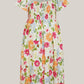 ⏰🌈¡Gran oferta de verano 70% DE DESCUENTO! 💃 Vestido midi floral con escote cuadrado fruncido y bolsillos