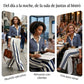 📢📢 ¡50% DE DESCUENTO! ⏰ Conjunto de 2 piezas para mujer: camisa de rayas y pantalones de pierna ancha