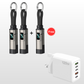 🔌 Cable de carga 4 en 1 con pantalla digital y llavero – Carga rápida, resistente a dobleces y compacto
