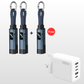 🔌 Cable de carga 4 en 1 con pantalla digital y llavero – Carga rápida, resistente a dobleces y compacto