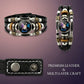 Pulsera de cuero zodiacal luminosa en la oscuridad para hombres y mujeres – 12 signos del zodiaco (6,9/8,1 pulgadas)