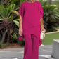 💝 Conjunto de dos piezas de gasa para mujer, talla grande, estilo modern