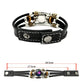 Pulsera de cuero zodiacal luminosa en la oscuridad para hombres y mujeres – 12 signos del zodiaco (6,9/8,1 pulgadas)