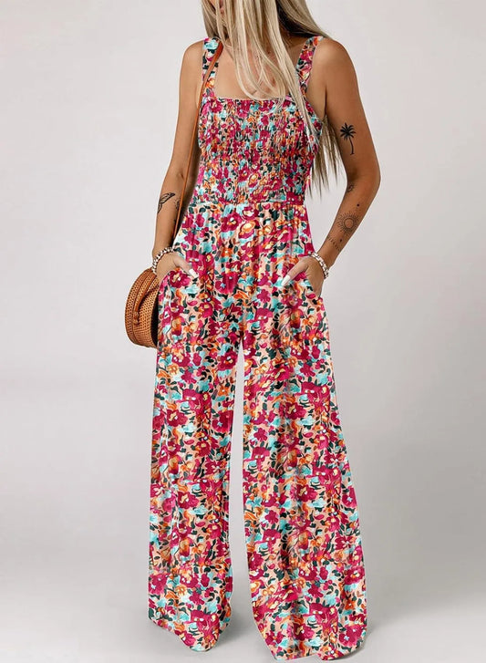 🏖️ ¡ÚLTIMO DÍA DE OFERTA: SOLO $39.99! 🌼 Mono casual estampado sin mangas para mujer