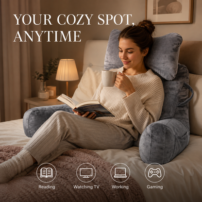 🛋️ Almohada de lectura multifuncional con soporte lumbar y cojín para la espalda