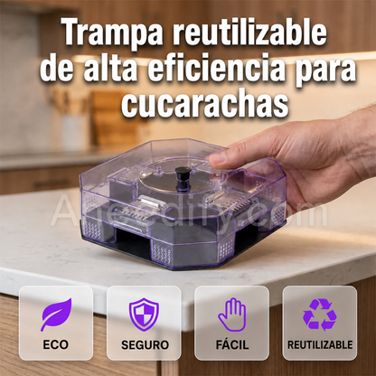 Trampa Reutilizable y Eficaz para Cucarachas