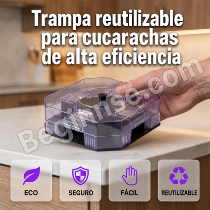 Trampa Reutilizable y Eficaz para Cucarachas