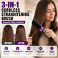 💇‍♀️🔥 Cepillo Alisador Inalámbrico 3 en 1: alisa, riza y desenreda – USB-C, 4 niveles – ¡cabello perfecto en cualquier lugar! ✨