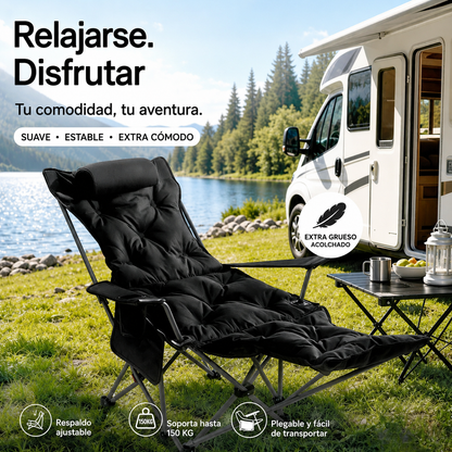 🪑 Silla Plegable Portátil y Ajustable para Exteriores – Ligera, Resistente y Versátil – Ideal para Jardín, Camping, Playa o Terraza – Fácil de Transportar y Montar 🏕️✨