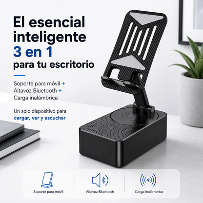🔥3 en 1: altavoz Bluetooth inalámbrico, estación de carga y soporte para teléfono