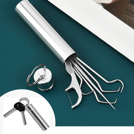 🔥 ¡Hoy, un 50 % de descuento! Juego de palillos de acero inoxidable reutilizables 🦷 Resistentes e higiénicos