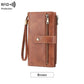 Cartera de cuero con bloqueo RFID para mujer