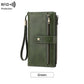 Cartera de cuero con bloqueo RFID para mujer