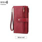 Cartera de cuero con bloqueo RFID para mujer