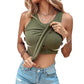 💖¡Último día precio especial $29.99!💖 Camiseta sin mangas elástica acanalada con sujetador integrado