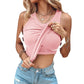 💖¡Último día precio especial $29.99!💖 Camiseta sin mangas elástica acanalada con sujetador integrado