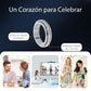 🎄Oferta especial de Navidad🎄Anillo giratorio de titanio y acero con circonit