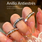 🎄Oferta especial de Navidad🎄Anillo giratorio de titanio y acero con circonit