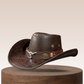 🤠 ¡50% DE DESCUENTO POR TIEMPO LIMITADO! ☀️ Sombrero vaquero transpirable con protección solar – ala ancha, detalles de remaches y diseño ligero 🌵