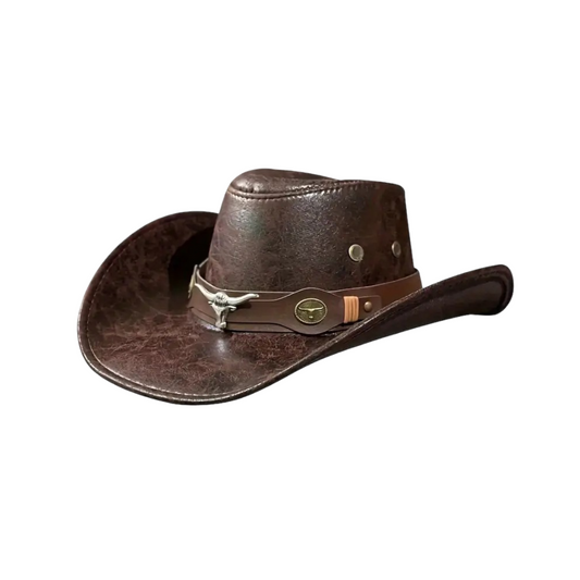🤠 ¡50% DE DESCUENTO POR TIEMPO LIMITADO! ☀️ Sombrero vaquero transpirable con protección solar – ala ancha, detalles de remaches y diseño ligero 🌵
