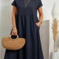 💝 Vestido holgado sin mangas de algodón con bolsillos y color liso