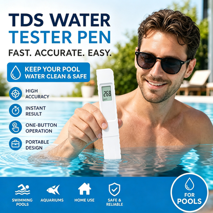 ✨ Medidor de calidad del agua TDS 3 en 1: mide el pH, el cloro y la dureza con pantalla LCD para piscinas y acuarios 🌊📱