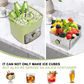 🔥Oferta de verano 50 % de descuento🧊 Fabricador de hielo portátil con tapa y caja de almacenamiento (48 cubos)