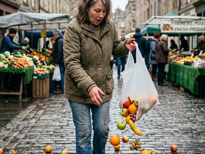 Bolsas de plástico endebles