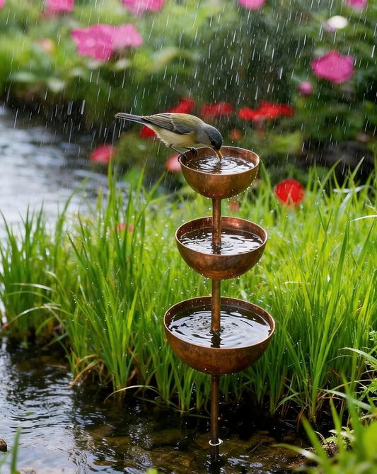 🐦 Oferta flash últimas horas 29,99 $!!⚡ Soporte para plantas Rain Catcher 🌧️ Ornamento metálico de jardín