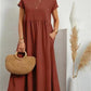 💝 Vestido holgado sin mangas de algodón con bolsillos y color liso