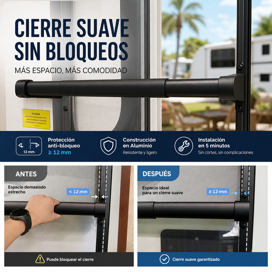 Manija de aluminio para puerta mosquitera de autocaravana