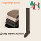 🔥Último día: 50 % DE DESCUENTO🧦Calcetines térmicos hasta la rodilla para mujer 100 % algodón