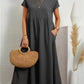 💝 Vestido holgado sin mangas de algodón con bolsillos y color liso