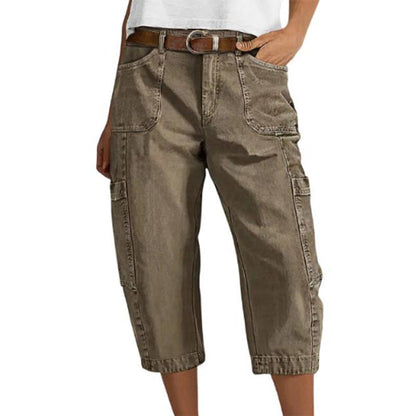 📢¡Oferta de mitad de temporada: −50% solo por tiempo limitado!⏰👖Pantalones Capri Cargo Casual para Mujer – Cómodos pantalones 3/4 con múltiples bolsillos, perfectos para el día a día, los viajes y el verano ☀️