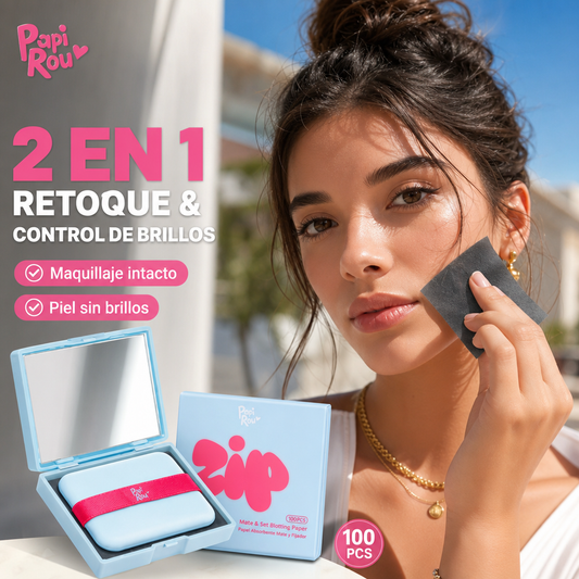 🩷Compra 1 y llévate 1 gratis✨Papel Absorbente de Grasa con Borla Aplicadora🎉