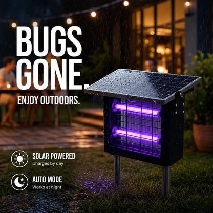 🦟 ¡60% DE DESCUENTO AHORA! ☀️ Zapper de insectos solar de alta potencia 3500V – Para interior y exterior, resistente al agua y sin químicos para una protección eficaz 🏠
