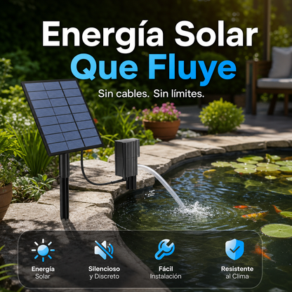 Aireador solar para estanques con bomba de aire
