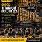 🔥¡50% DE DESCUENTO por tiempo limitado!🔧 Herramienta de alta eficiencia, la favorita de los artesanos con experiencia. ¡Venta directa de fábrica! Juego de 99 Brocas con Recubrimiento de Titanio